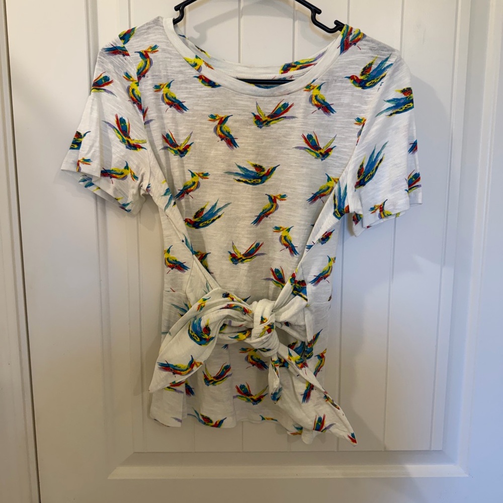 Anthropologie front tie tee